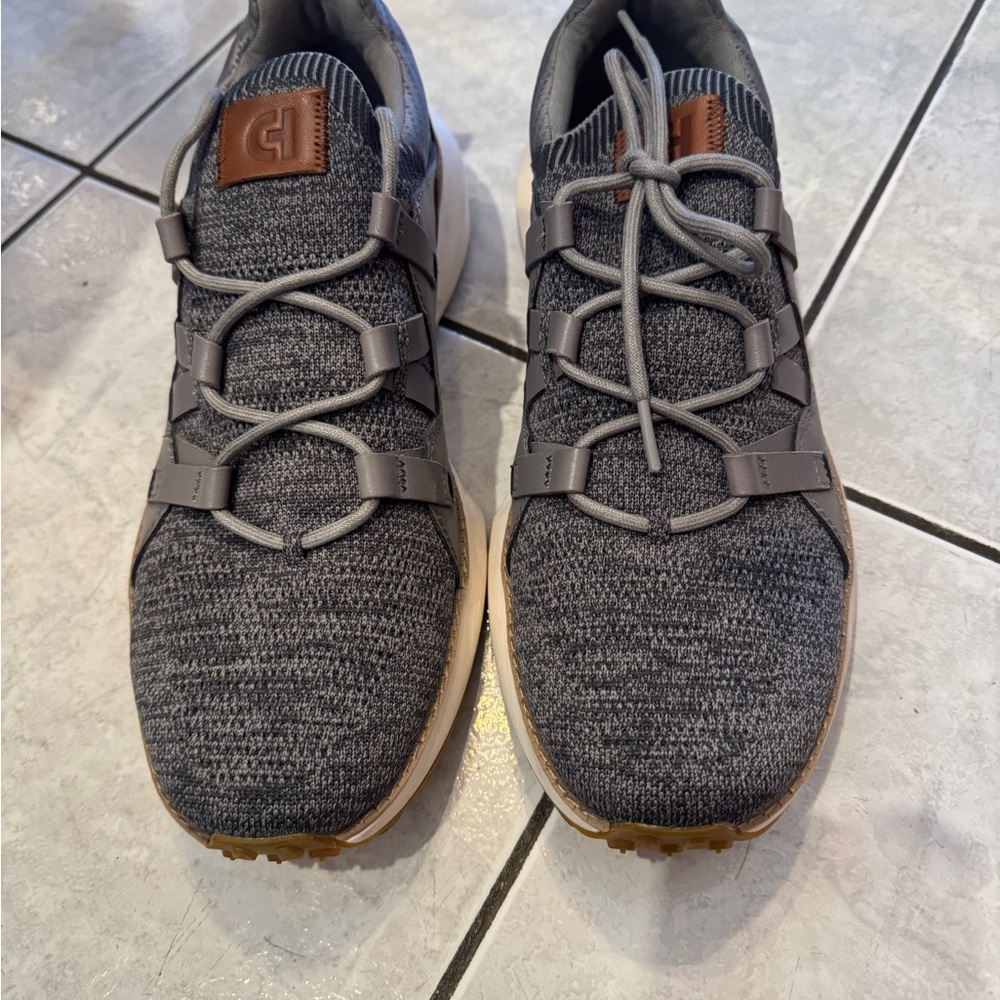 Men's Cole Haan Grey Knit Casual Sneakers - Lightweight Comfort like new